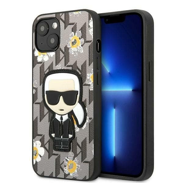 KarlLagerfeldIconicKarlFlower-CovertiliPhone13Mini(Grå)