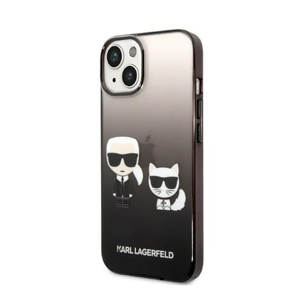 KarlLagerfeldGradientIkonikKarl&Choupette-EtuitiliPhone14Plus(sort)