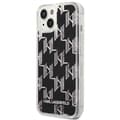 Miniatyrbillede 2 af 2: Karl Lagerfeld Monogram Liquid Glitter - Case for iPhone 14 Plus (Black)