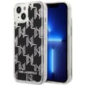 Miniatyrbillede 1 af 2: Karl Lagerfeld Monogram Liquid Glitter - Case for iPhone 14 Plus (Black)