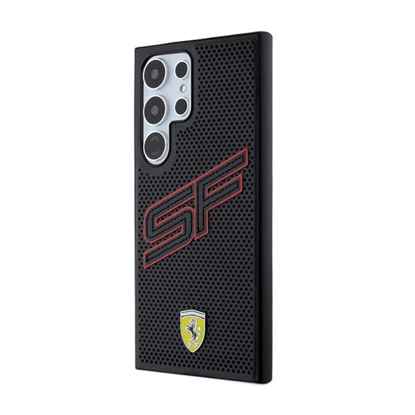 Ferrari Big SF Perforeret - Etui til Samsung Galaxy S24 Ultra (sort)