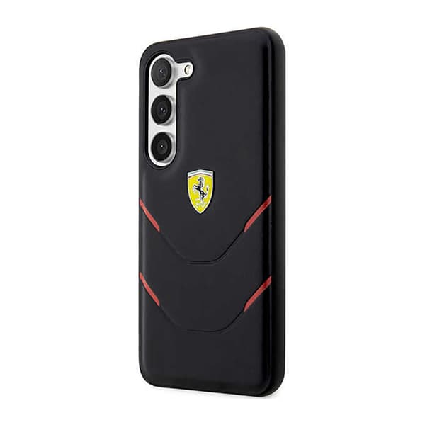 Ferrari Hot Stamp Lines - Etui til Samsung Galaxy S23 (sort)
