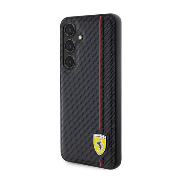 Ferrari Carbon Printed Line - Cover til Samsung Galaxy S24 (sort)