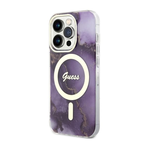 GuessGoldenMarbleMagSafe-CovertiliPhone14Pro(lilla)