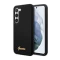 Miniatyrbillede 1 af 2: Guess Silicone Script Metal Logo - Case for Samsung Galaxy S23+ (Black)
