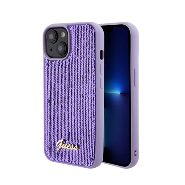 GuessSequinScriptMetal-koteloiPhone15:lle(violetti)