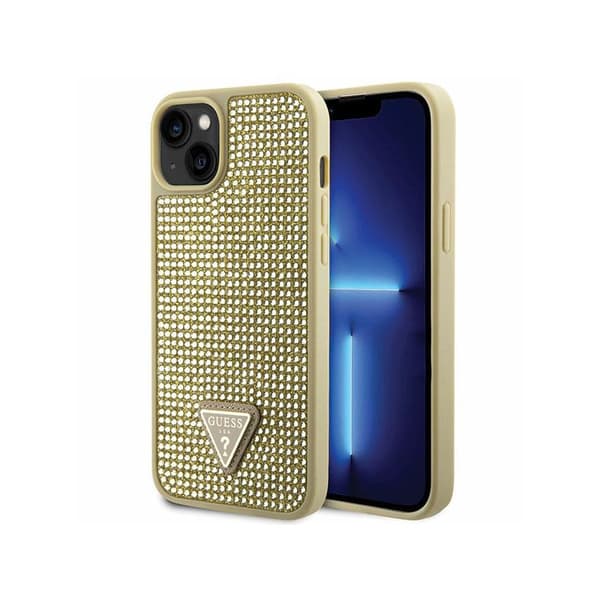 GuessRhinestoneTriangle-FodraltilliPhone14(guld)