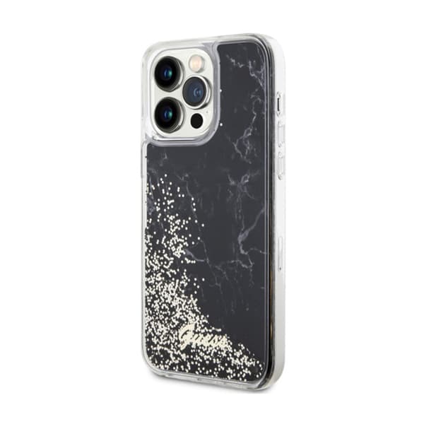 GuessLiquidGlitterMarble-SuojakuoriiPhone14ProMaxille(musta)
