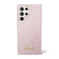 Miniatyrbillede 2 af 2: Guess Glitter Flakes Metal Logo Case - Case for Samsung Galaxy S24 Ultra (pink)