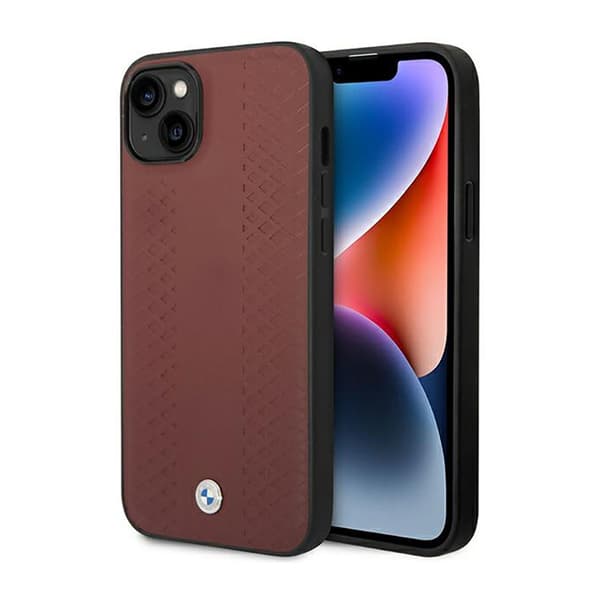 BMWLeatherDiamondPattern-KoteloiPhone14:lle(Burgundian)