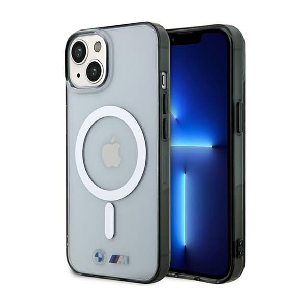BMWSilverRingMagSafe-koteloiPhone14:lle(läpinäkyvä)