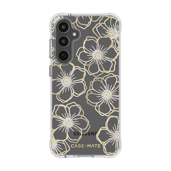 Case-Mate Floral Gems - Etui til Samsung Galaxy S23 FE 5G (Guld)