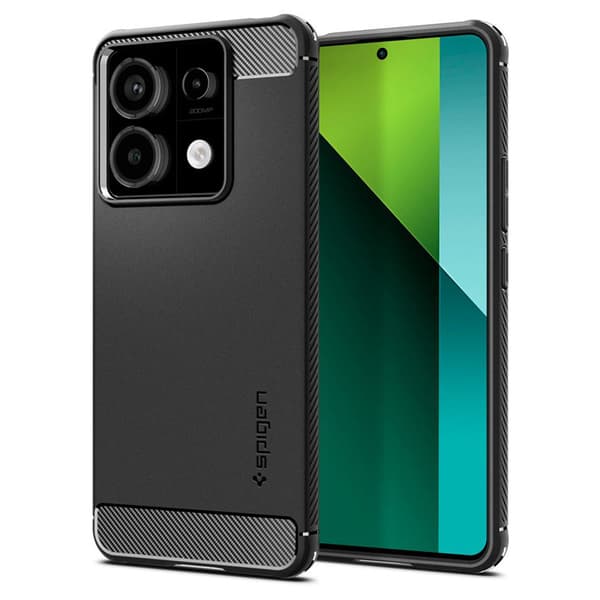 Spigen Rugged Armor - Fodral till Xiaomi Redmi Note 13 Pro 5G/POCO X6 5G (Mattsvart)