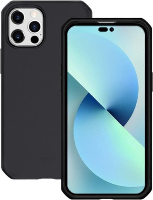 Mobilis SPECTRUM - Bakskal för mobiltelefon - återvunnet, antimikrobiellt - Impacthane - Solid Black - för Apple iPhone 14 Pro