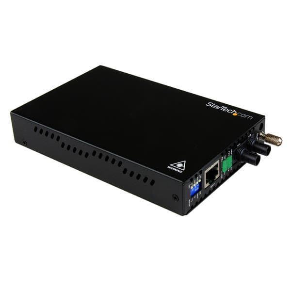 StarTech 10/100 Mbit/sLWL / Fiber Ethernet ST Mediekonverter - 2 km - Mediekonverter - 10Base-T, 100Base-FX, 100Base-TX - RJ-45 / ST multi-mode - op t