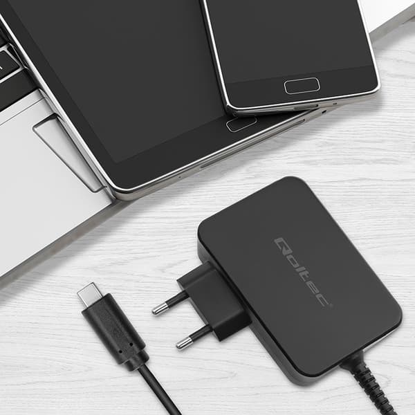 Qoltec PD 120W Turbo Hurtigoplader | 5-28V | 3-4.5A | USB-C | Sort