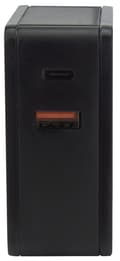 Miniatyrbillede 2 af 5: Manhattan væg-/strømoplader til mobilenheder (Euro 2-bens), USB-C og USB-A porte, USB-C output: 60W / 3A, USB-A output: 2.4A, sort, telefonoplader, tr