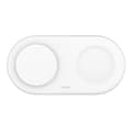 Miniatyrbild 1 av 5: Belkin WIZ021VFWH - 2-i-1 trådlös laddningsplatta med Qi2-teknik 15 W, vit