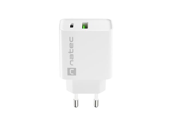NATEC NETVÆRKSOPLADDER RIBERA USB-A+USB-C 20W PD