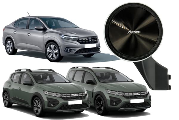MagSafe magnetisk telefonholder med trådløs opladningsfunktion til DACIA Sandero 3, Logan 3, Jogger