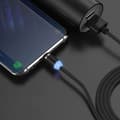 Miniatyrbild 3 av 8: Magnetisk 3-i-1 Laddkabel USB/Micro/Typ-C/Lightning 1m Svart
