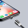 Miniatyrbild 5 av 8: Magnetisk 3-i-1 Laddkabel USB/Micro/Typ-C/Lightning 1m Svart