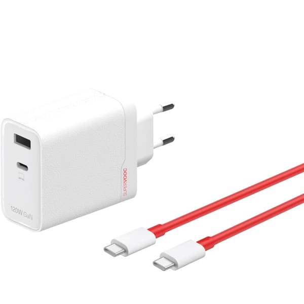 OnePlus Laddare SUPERVOOC 120W 2 Portar med Kabel Vit