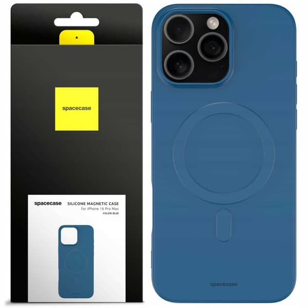 SC Silicone Magnetic Case iPhone 16 Pro Max blue
