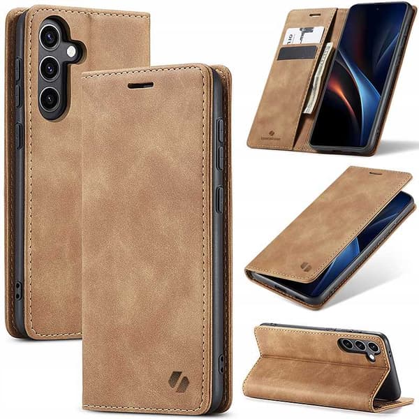 Wallet Galaxy S25 light brown