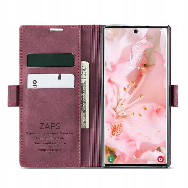 SC Wallet Galaxy S23 Ultra wiśniowy