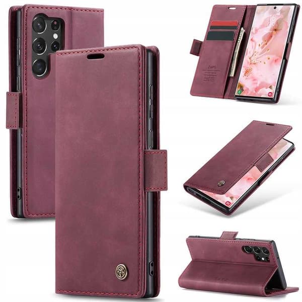 SC Wallet Galaxy S23 Ultra wiśniowy