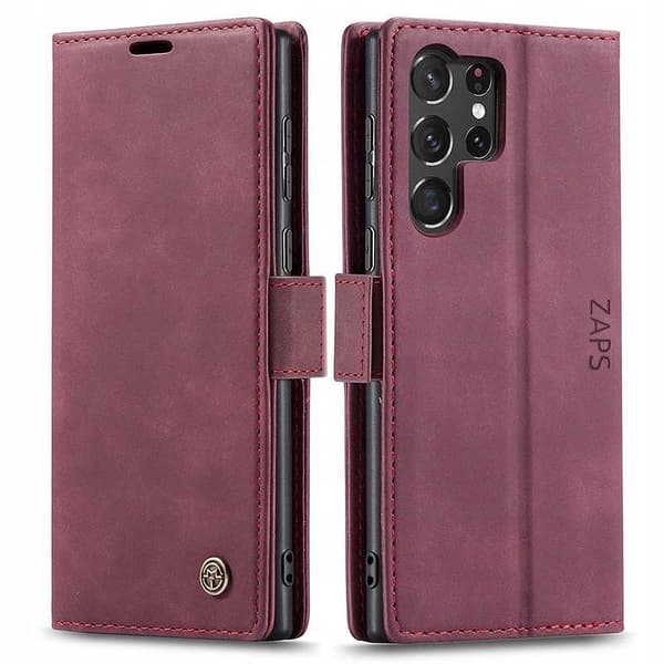 SC Wallet Galaxy S23 Ultra wiśniowy
