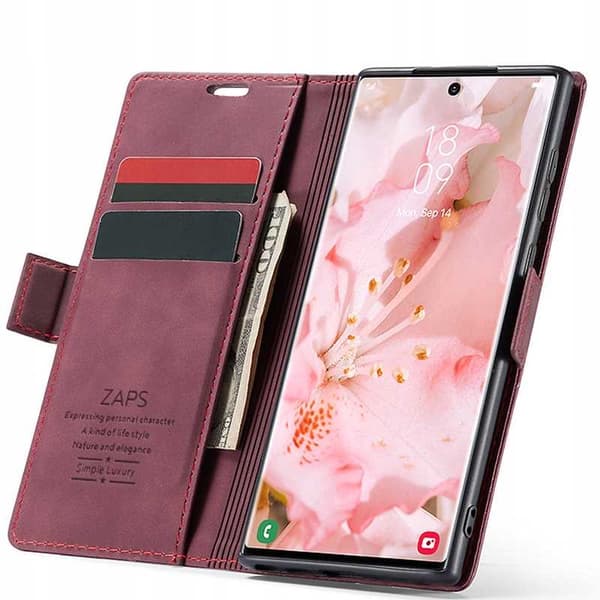SC Wallet Galaxy S23 Ultra wiśniowy