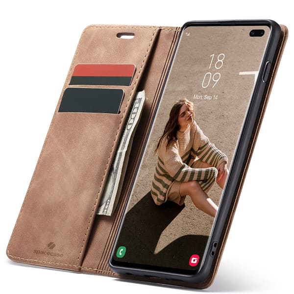 SC Wallet Galaxy S10+ light brown