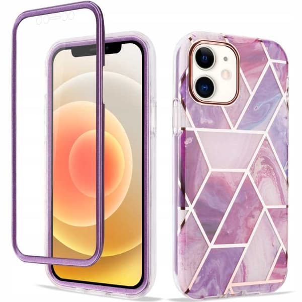 SC Marble 360 iPhone 12 mini fioletowy