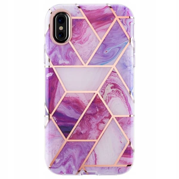 SC Marble 360 iPhone X/Xs fioletowy