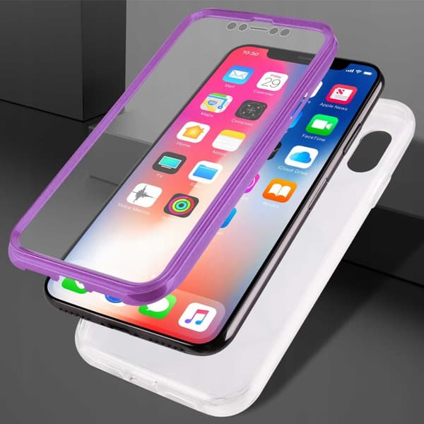 SC Marble 360 iPhone X/Xs fioletowy