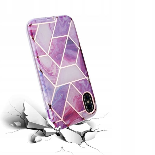SC Marble 360 iPhone X/Xs fioletowy