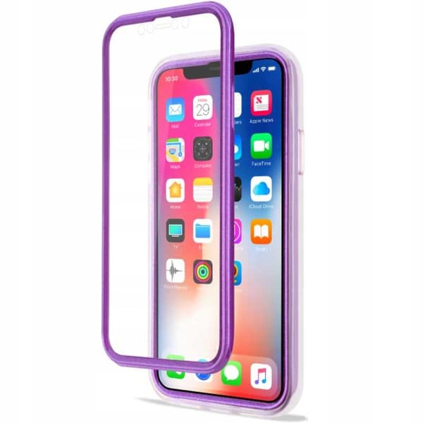 SC Marble 360 iPhone X/Xs fioletowy