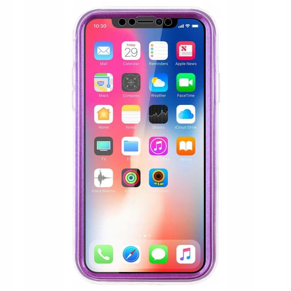 SC Marble 360 iPhone X/Xs fioletowy