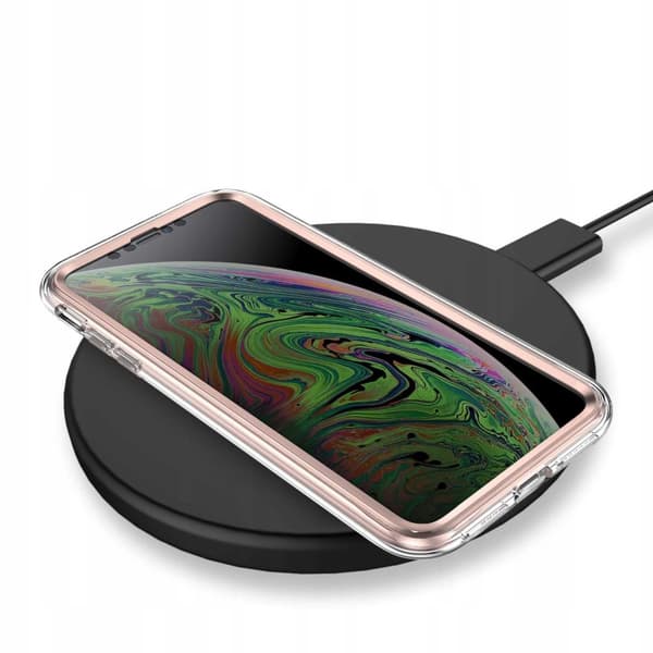 SC Marble 360 iPhone Xs Max biały/różowy
