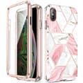 Miniatyrbillede 1 af 8: SC Marble 360 iPhone Xs Max biały/różowy