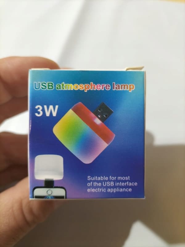 RGB LED LAMPE Regnbue USB Android MIKRO Telefon