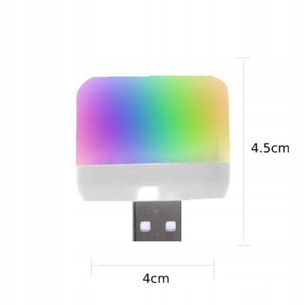 RGB LED LAMPE Regnbue USB Android MIKRO Telefon