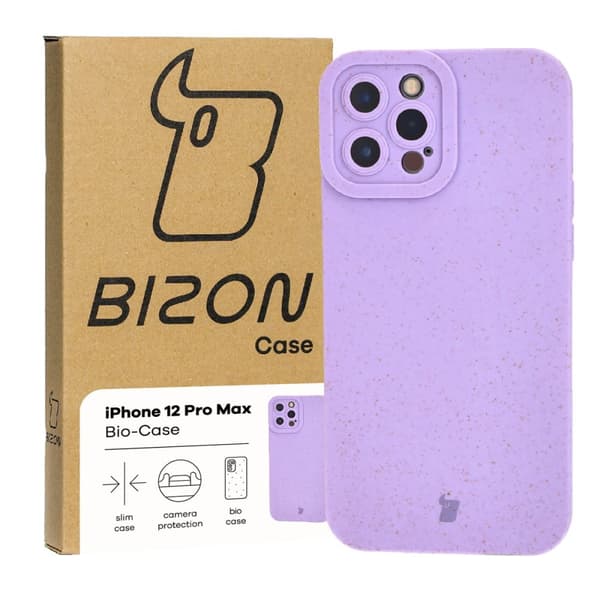 Ekologinen Bizon Bio-Case iPhone 12 Pro Maxille, violetti