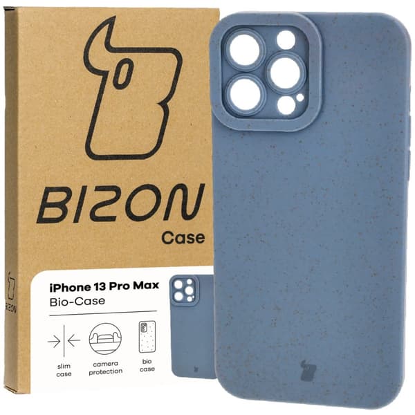 Bizon Bio-cover til iPhone 13 Pro Max, miljøvenlig, blå