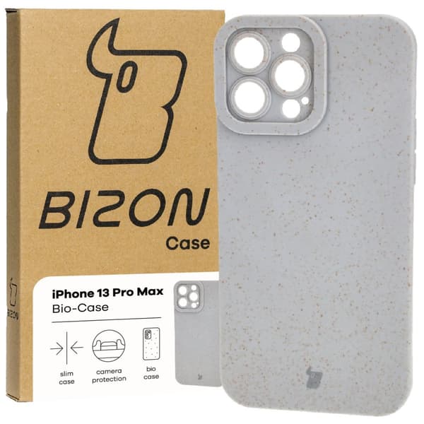 Bizon Bio-cover til iPhone 13 Pro Max, miljøvenlig, grå