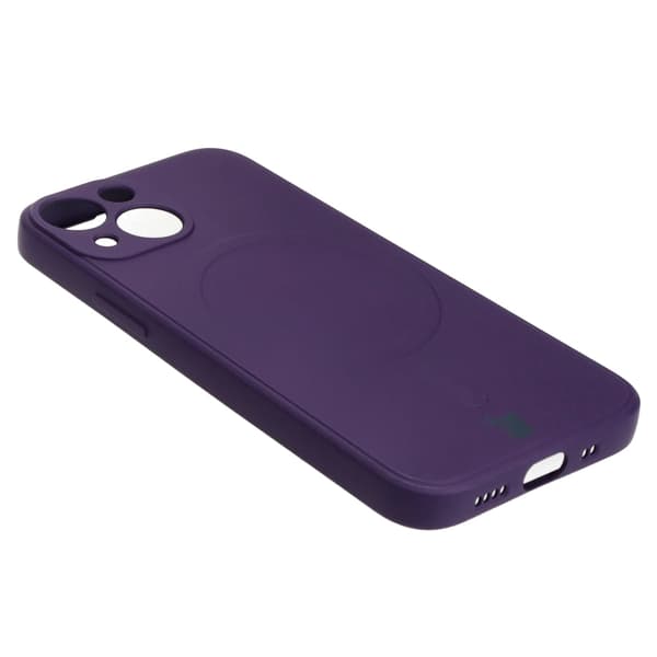 Bizon Silikone Magnetisk Sq til iPhone 13 Mini, blomme