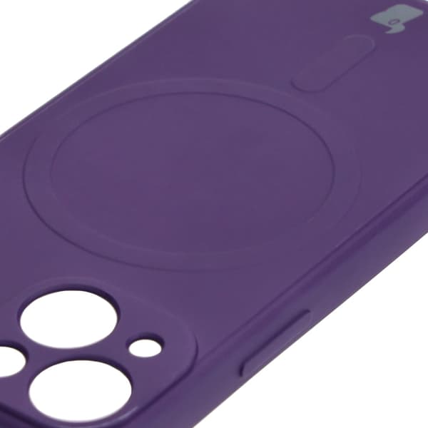Bizon Silikone Magnetisk Sq til iPhone 13 Mini, blomme