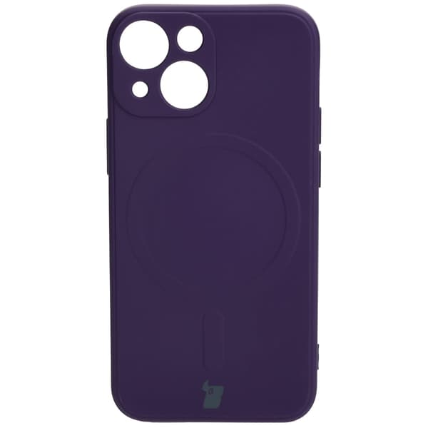 Bizon Silikone Magnetisk Sq til iPhone 13 Mini, blomme